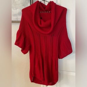 BCBG Max Azaria Women’s Cowl Neck Cable Knit S/S Sweater w/ Pockets/XS-Worn 2x